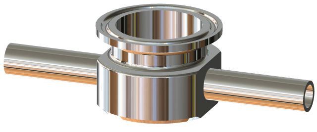 Weld x Weld x Clamp Instrument Tees -T7IWWMS - PL Finish SF1